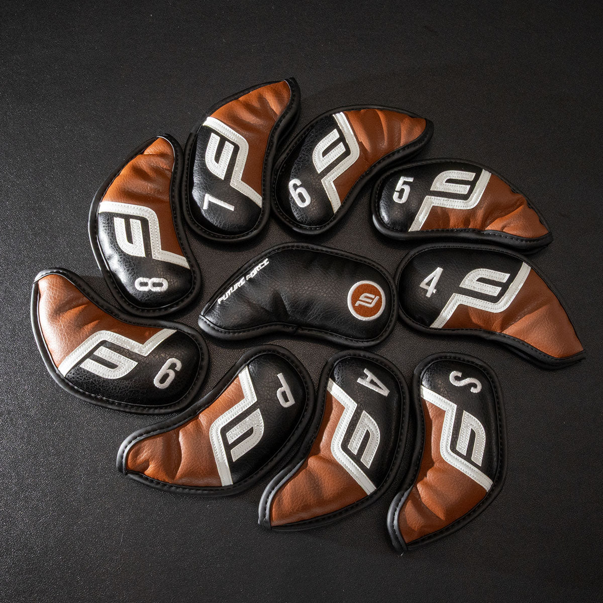 Future Force Iron Covers, Wedges Covers (4-X) Black & Brown - 10 piece